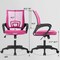 Pink Nylon Mesh Mid-Back Office Chair with Swivel, Adjustable Tilt and Cushion
